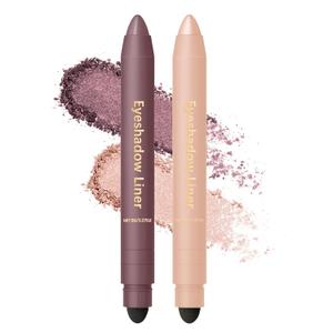Perfect Color Duo-Shadow Liner 2-in-1 Eyeliner & Eyeshadow, Waterproof & Smudge-Proof Shadow Liner Duo, Effortless Smoky or Natural Eye Makeup(Smokeshow+ Gaze)