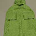 Queenmore Small Dog Pullover Sweater, Cold Weather Cable Knitwear, Classic Turtleneck Thick Warm Clothes for Chihuahua, Bulldog, Dachshund, Pug, Yorkie (Green, Medium)