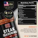 Steak Seasoning BBQ Rub Mix - Gluten Free & Low Sodium Meat Seasonings for Beef, Rib & Ribeye. Steak Seasoning for Grilling. BBQ Seasonings for Cooking. Steaks Salt Blend. Smoking Steaks Rubs. 4.1oz