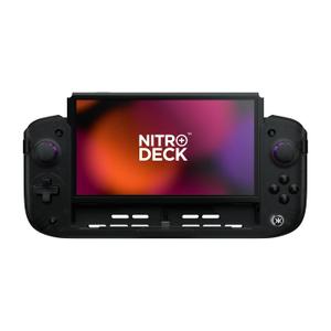 CRKD Nitro Deck+ Handheld Pro Controller for Nintendo Switch & OLED Model - TV Dockable - Programmable Sidekicks & Back Buttons - True Collection System (Clear Black Edition)