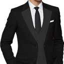 Men's 3 Pieces Suit Elegant Solid One Button Slim Fit Single Breasted Blazer Vest & Pants Set Party Business, XS