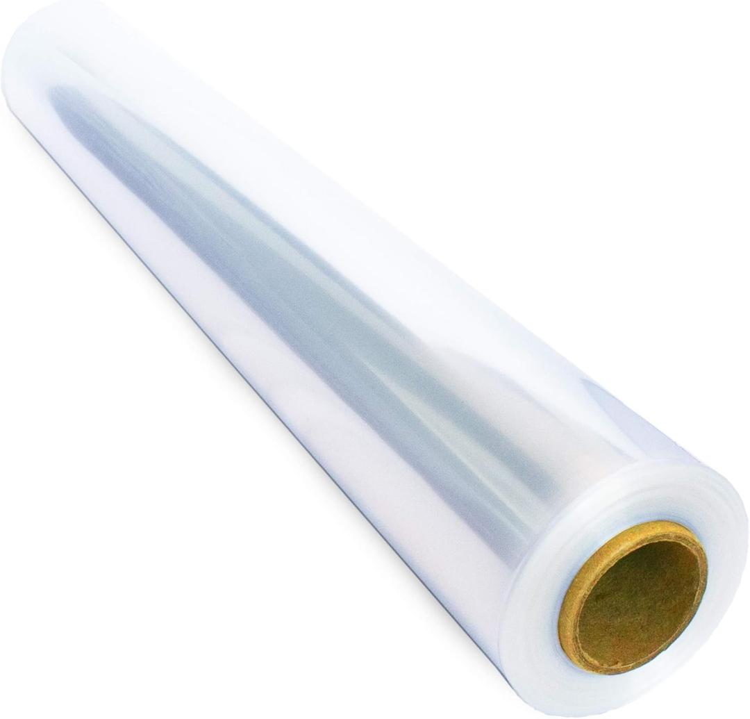 FIESTA WRAPS Clear Cellophane Wrap Roll (31.5 in x 110 ft) - Cellophane Roll - Clear Wrapping Paper to Wrap Gift Baskets - Gift Basket Wrapping Supplies - Papel Celofn Transparente