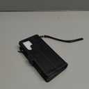 ZZXX for Samsung Galaxy S22 Ultra Case Wallet with Card Slot Premium Soft PU Leather Zipper Flip Folio with Wrist Strap Kickstand Protective Cover for Samsung S22 Ultra Wallet Case(Black-6.8 inch)