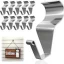 2 x Goabroa Vinyl Siding Hooks, 10 Pack Heavy Duty Siding Hooks for Hanging Outdoor, No-Hole Needed Stainless Steel Clips for Hanging Welcome Signs on Patio