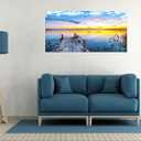 XXMWallArt FC2275 Jetty In The Sunset Lake Wall Art Canvas Prints Painting Nature Pictures Framed Landscape Paintings Canvas Wall Art for Living Room Bedroom Kitchen Home and Office Wall Decor, 60"L x 30"W