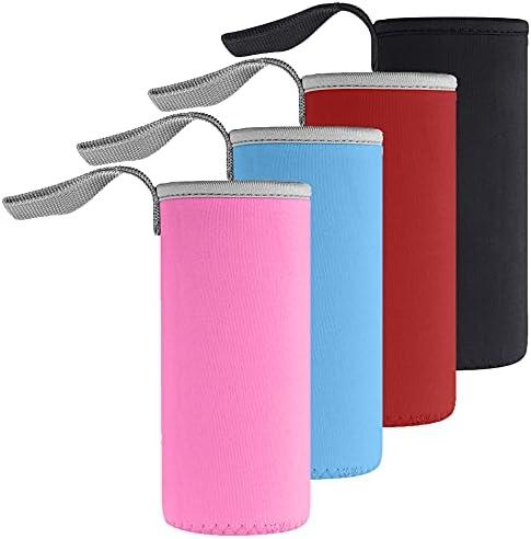 DanziX 4 Pack Neoprene Water Bottle Sleeve,Fit for All 16oz-19oz Portable Sport Water Bottle