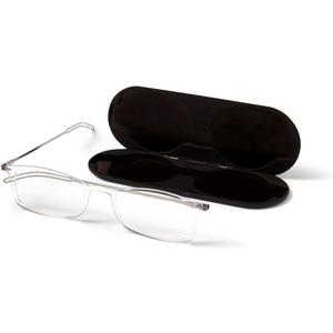 ThinOptics Unisex Adult Glasses Reading, Regular Case / Rectangle Clear, 2.00 US