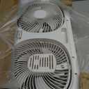 shinic 3-Speeds Window Fan with 180+90 Rotatable Fans, Manual Reversible, Vertical Window Fan with Rigid & Accordion Expanders, Width Adjustable (21.65" to 33.27"), Ideal for Home, Kitchen, Bedroom, small window fan
