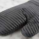 KitchenAid Quilted Cotton Terry Cloth Oven Mitt, Pot Holder, Kitchen Towel 4-Pack Set, Heat Resistant, Silicone Grip, Gift Set, Charcoal Grey, 16"x26", 7"x13" & 7"x10"
