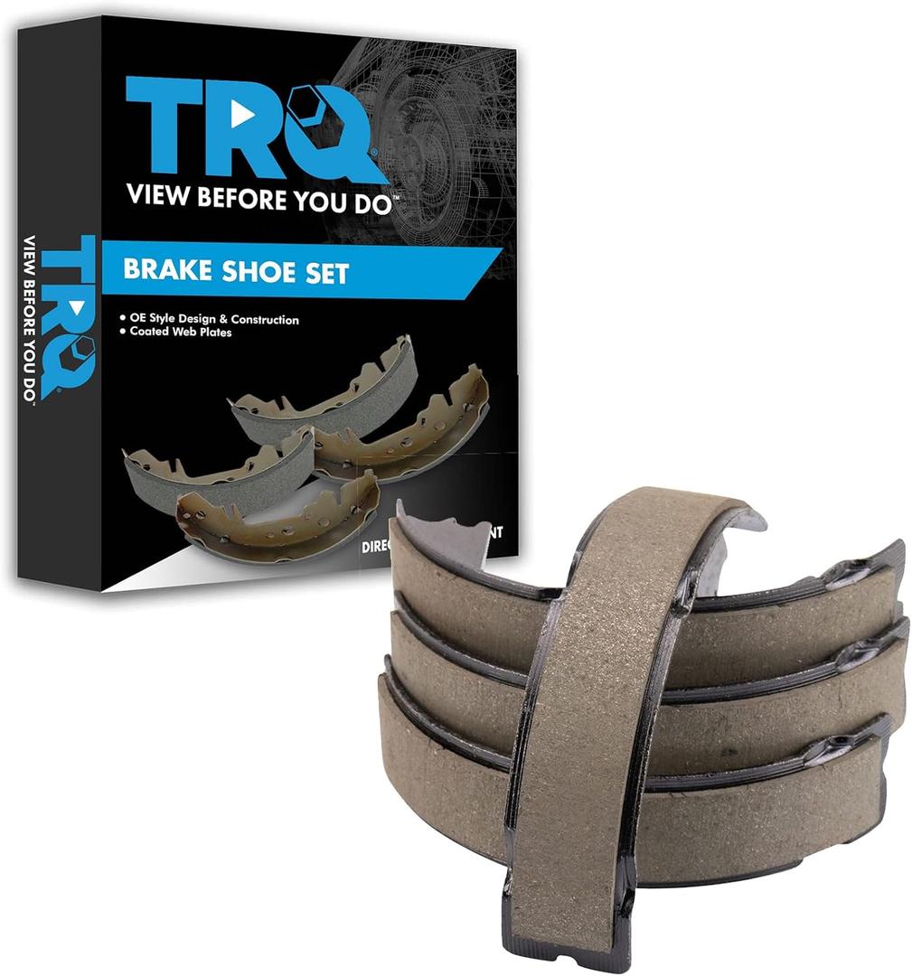 TRQ Rear Parking Brake Shoe Set Compatible with 2012-2018 Ford F-150