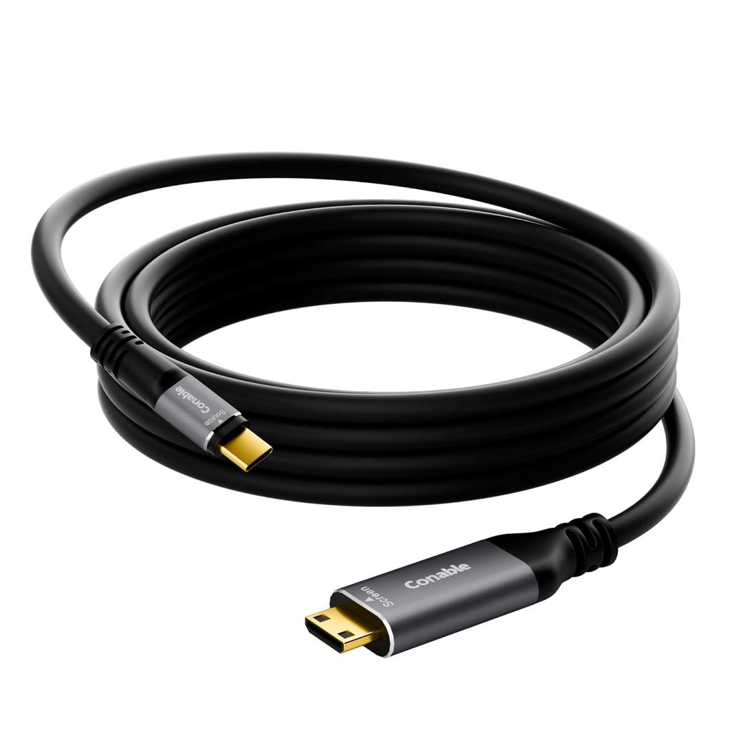 USB C to Mini HDMI Cable 4 FT, (NOT HDMI), 4K@60Hz, USB Type-C to Mini HDMI Uni-Directional Cord, Compatible with iPhone 17/16/15 Series, MacBook, iPad Pro, Portable Monitor, Steam Deck, ROG All