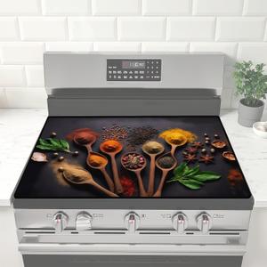 Electric Stove Top Cover28inx 20in | Goacifie Stove Cover | Heat Resistant Glass Stove Top Cover For Electric Stove | Thick Natural Rubber | Stove Top Cover Expands Usable Space (scoop)