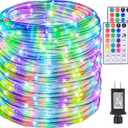 200Ft Rope Lights Outdoor, 18 Colors Changing 610 LED String Lights Plug in with Remote, IP68 Waterproof Twinkle Fairy Light Rope Lighting Indoor for Bedroom Patio Christmas Halloween Decor