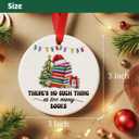 3 x Bookish Gifts Christmas Ornament for Reader Book Lovers, Book Lover Ornaments Gifts for Christmas Tree
