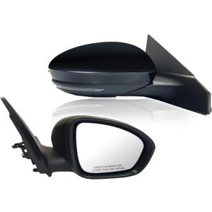 Passenger Right Side Mirror Assembly Compatible with 2020-2023 Nissan Sentra With Turn Signal Light Heated Power Glass Manual Folding Black Replace NI1321327 963016LB1A (7Pins-Passenger Right Side)