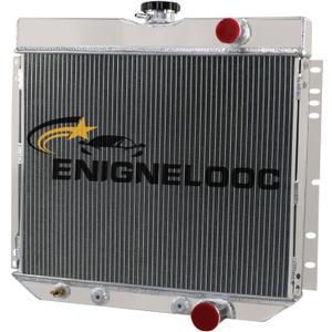 3 Row Aluminum Radiator for 1967 1968 1969 Ford Mustang Torino LTD Country Squire Sedan Galaxie Fairlane Falcon Mercury Cougar L6 / V8 Engines 1963 1964 1965 1966