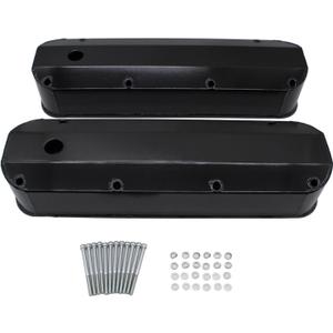 1 Pair Black Fabricated Aluminum Valve Cover Bolts with Hole for Ford 68-97 Big Block BB BBF 429 460