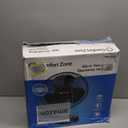 Comfort Zone 16-Inch Oscillating Table Fan  Large 3-Speed Quiet Desk Fan with Wide-Area Oscillation, Adjustable Tilt & Metal Safety Grill  Ideal for Home Office, Bedroom & Dorm (Black)