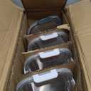 [5-Pack,36 Oz]Glass Meal Prep Containers 2 Compartments Portion Control with Upgraded Snap Locking Lids Glass Food Storage Containers, Microwave, Oven, Freezer and Dishwasher (4.5 Cups, White and Gray)