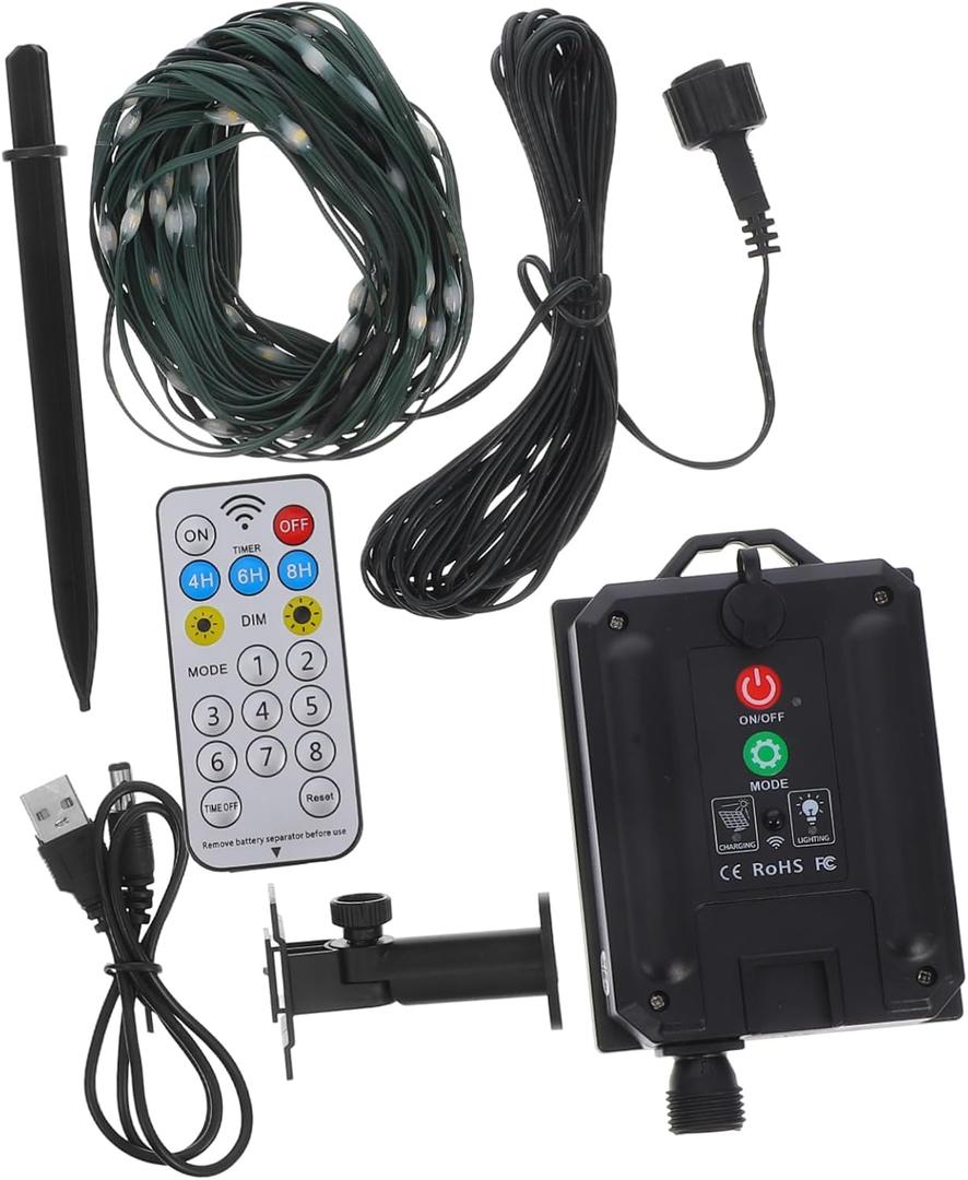 DIYEAH LED Solar String Lights Outdoor Solar LED Strip with Copper Wire Warm White Fairy Lights for Garden Patio Backyard Festival Decoration