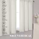 Lecloud Natural Kitchen Curtains 24 Inch Length 2 Pcs, Privacy Modern Room Darkening Curtain, Thermal Window Treatments Drapes Rod Pockets for Cafe Bedroom Cabinet Camper, Each Panel 30" W x 24" L