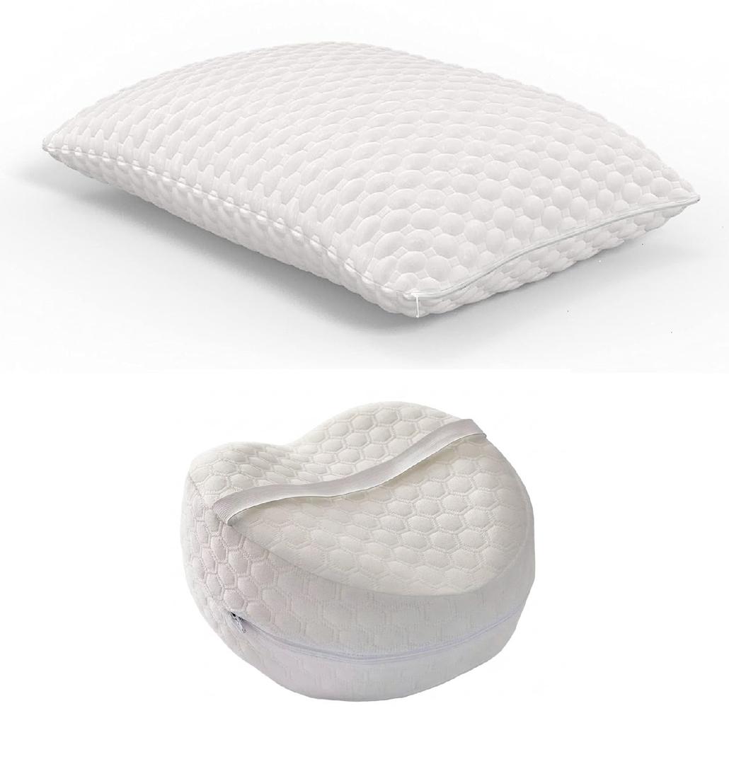 Calming Gel Memory Foam Pillow for Side, Back, and Stomach Sleepers with support contour pillow