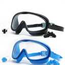 Swim Goggles for Adults, 2 Pack Anti-Fog UV Protection Swimming Goggles with Adjustable Straps, Leak-Proof Silicone Swim Glasses for Men & Women