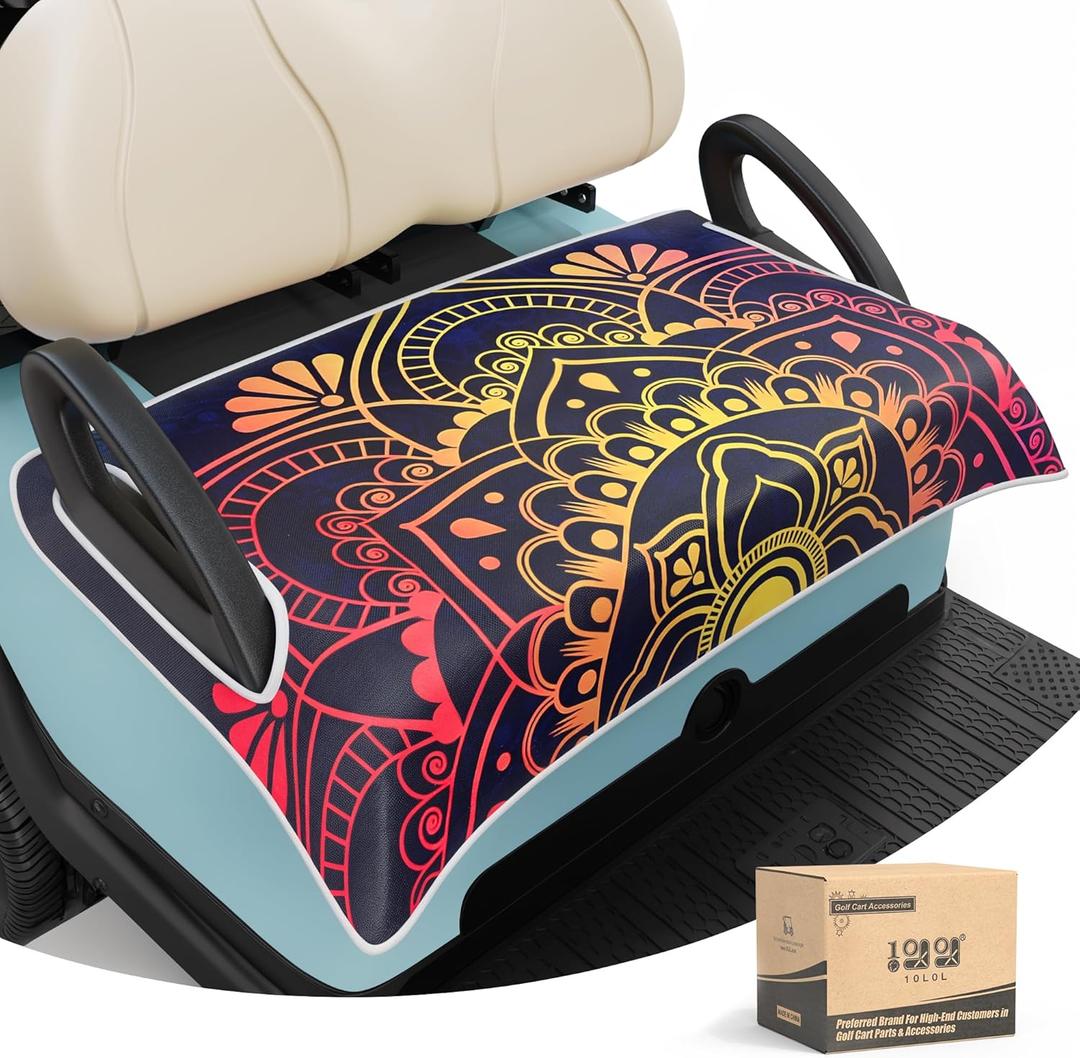 10L0L Universal Golf Cart Seat Covers/Seat Blanket for EZGO TXT/RXV & Club Car DS/Precedent, Breathable Seat Towel/Seat Cushions with Non-Slip Backing, All-Season Comfort (Not for Yamaha)