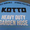 Kotto Heavy Duty 100ft Garden Hose, 5/8" All-Weather Water Hose with Crush-Resistant Brass Fittings, 600 PSI Burst Proof, Kink & Leak Resistant, Blue