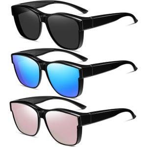 Wzerry Polarized Sunglasses Over Glasses for Women - Fit Over Glasses UV400 Protection Large Shades for Driving & Outdoor