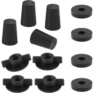 Replacement Kit for Berkey Water Filter- Compatible with Berkey Gravity Water Filters & Black Carbon Filters, Water Filter Hole Blocking Plugs Parts- 4 Set Wing Nuts, Washers & Silicone Blocking Plugs