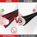 ToLanbbt Rubber Edge Trim U Channel - 1/4" Self Adhesive Sheet Metal Edge Guard Protector, EPDM Seal Strip for Car Doors, Steel Plates, Glass, Hatches, Table Corners, Fit 1/4"(6.4mm), 10Ft, Black