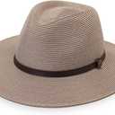 Wallaroo Hat Company Mens Carter Fedora UPF 50+ Sun Protection, Wide Brim, Packable Design and Adjustable Sizing (Brown)