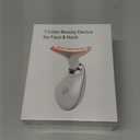 7 Color Face and Neck Massager Light Therapy, Red Light Based Facial Massager for Skin Care, Firming, Smoothing (White)