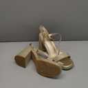 Women's Chunky Low Heels Open Toe Block Heeled Dress Ankle Strap Pump Wedding Sandals (8, Gold Glitter)