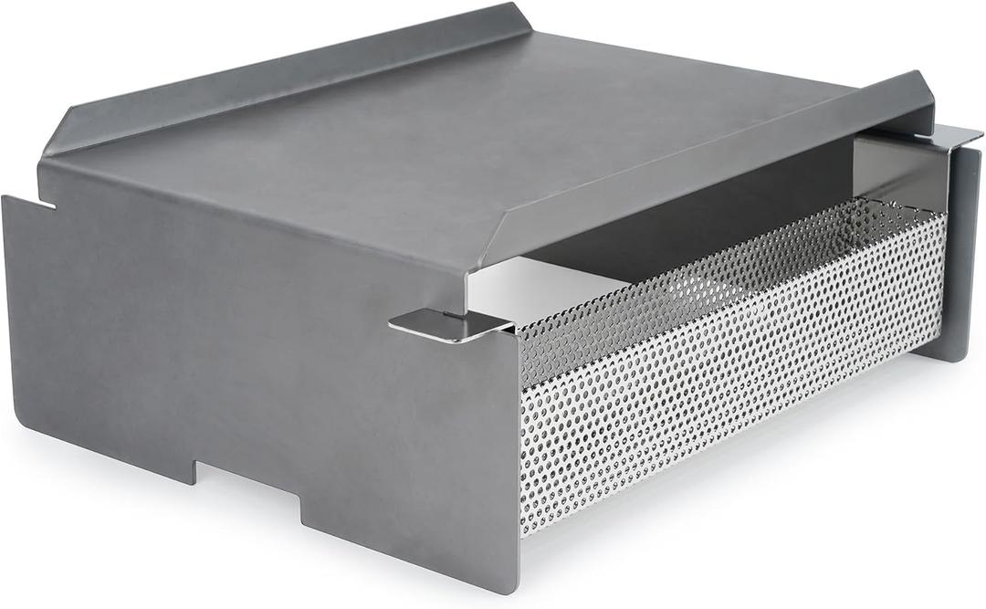 Stanbroil Heavy Duty Steel Heat Baffle Diffuser, Heat Deflector with Smoker Box, Heat Diffuser Replacement Part for Traeger, Camp Chef and Most Other Pellet Grills