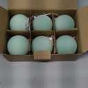 KI Store Mint Velvet Ball Ornaments 6pcs 2.36-Inch for Party Christmas Tree Baby Shower First Christmas Decorations