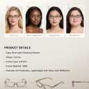 TIJN Olisa Blue Light Blocking Glasses for Women Men,Oval Glasses Frame Bluelight Glasses for Gaming/Computer/Screen (23. Butterlight (Cat Eye))