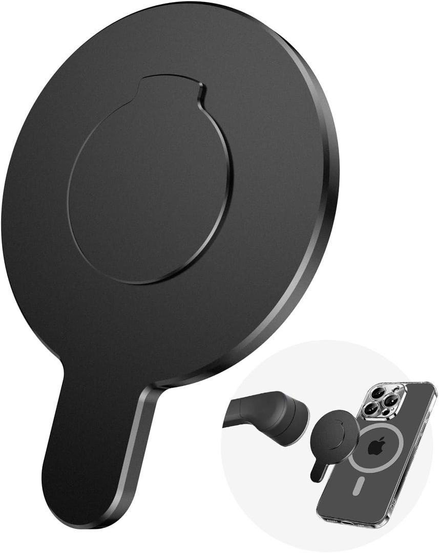 CloudValley for DJI N55 Magnetic Phone Holder Clamp - for Magsafe DJI Osmo Mobile 8/7P/7/SE/6/5/4 Adapter Magnets Clip Clamp Quick-Release Mount for OM Gimbal Stabilizer Accessories, Black