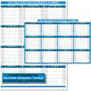 2026-2027 Academic Calendar 2 Pack Set -18x24" Laminated and 12x18" Cardstock, 12 Month July 2026 to June 2027, Reversible Vertical/Horizontal, for Office, Home, School