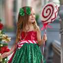 3 x Christmas Hair Accessories - Sequins Bows Alligator Clips with Clips for Girls, Women, Toddlers in Red, White, Green
