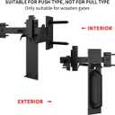 Sdstone Heavy Duty Gate Latch for Wooden FenceTwo Sided Gate Latch for Outdoor Fence Door Latch Gate Hardware for Wooden Gates, Pool Gate, Backyard, GardenBlack