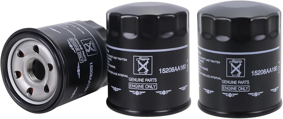 15208AA21A Engine Oil Filter Fits for 2011-2025 Outback & Legacy, Impreza, Forester, XV crosstrek, Ascent - Replaces # 15208AA160, 15208AA15A, 15208AA20A (3 Pack)