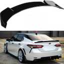 Rear Spoiler Compatible with 2018-2024 Toyota Camry SE XSE L LE XLE Hybrid, YOFER V2 Style Fits for 2018 2019 2020 2021 2022 2023 2024 Sedan, Trunk Duckbill High Kick Wing Lip Glossy Black