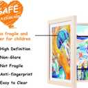 KINLINK 10x12.5 Kids Art Frame Set of 2, Solid Wood Kids Artwork Frames Changeable with Front Opening Hold 150 Pictures, Art Frames for Kids Art with Matwithout Mat 10x12.5 Picture Frame Natural