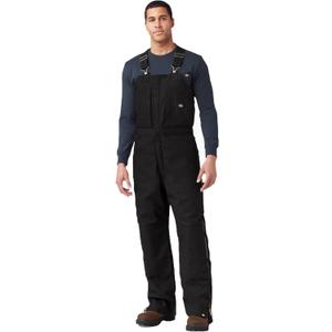 Dickies Men's Premium Insulated Duck Bib All (Medium, Black)