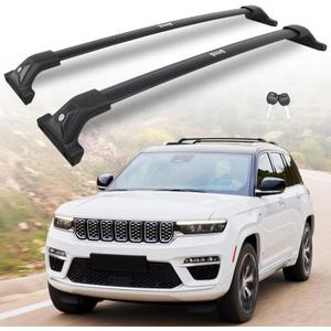 330 LBS Lockable Roof Rack Cross Bars Fit for Jeep Grand Cherokee L 2021-2026 & Grand Cherokee WL 2022-2025 2026, Aluminum Crossbars, Rooftop Luggage Cargo Carrier Accessories for Kayak Bike