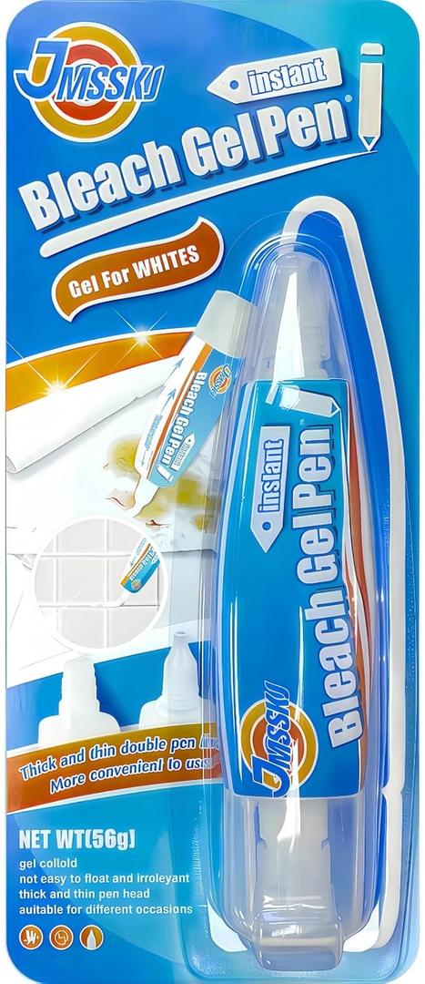 Bleach Pen, Bleach Pen For Clothing, Stain Remover Pen, Mold Stain Remover Gel, Clothing Bleached DIY design, Travel Accessories, Lnstantly Remove Stains, Pearl white, 1.76 Fl Oz (Pack of 1)