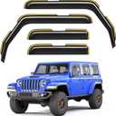 in-Channel Window Rain Guards Fit for 2018-2026 Jeep Wrangler JL & 2020-2026 Jeep Gladiator, Window Visors Window Deflectors Vent Visors Vent Shades Car Accessories -4 pcs