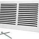 Howeall 12"W x 6"H [Duct Opening Size] Steel Return Air Grille, Air Return Vent Cover for Ceiling and Sidewall - HVAC Air Vent Covers - [Outer Dimensions: 13.75"W x 7.75"H]